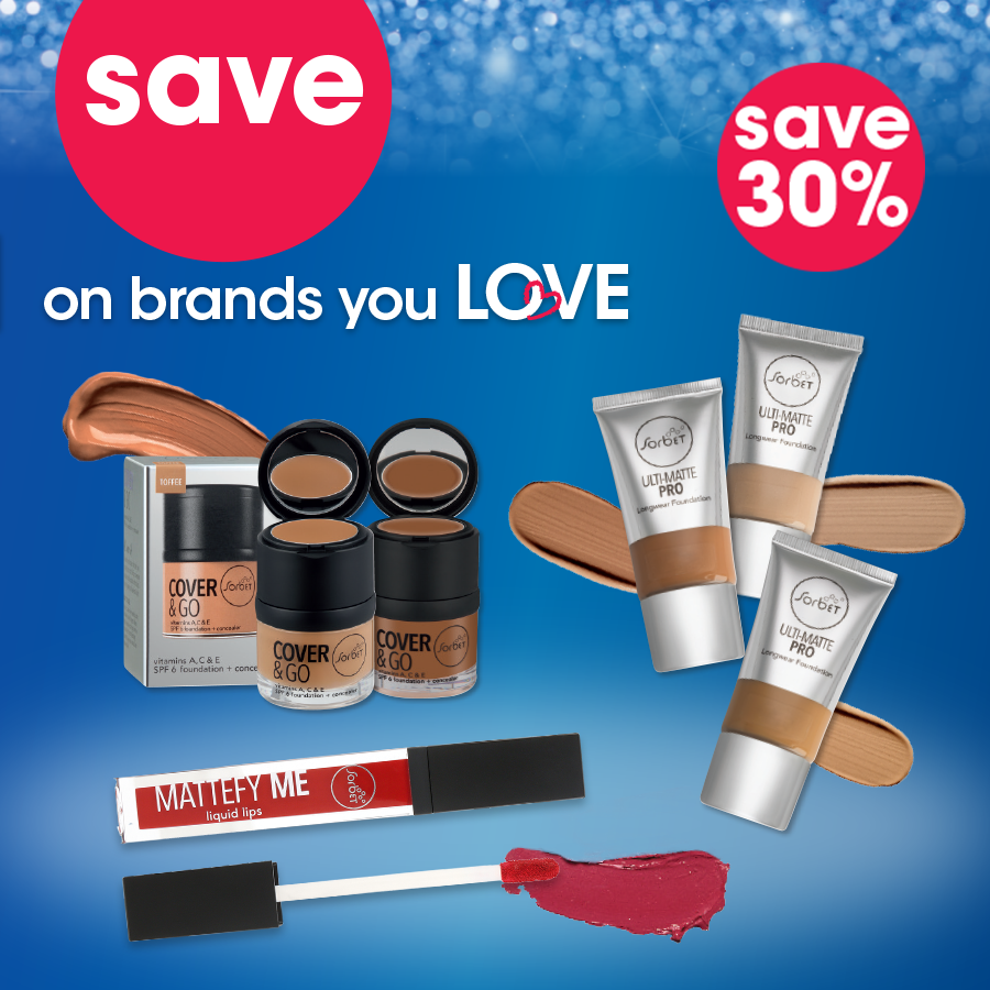 Clicks_SA's tweet photo. #MakeUpGetsReal with our #BrandsYouLove promotion! That's right, SAVE 30% on your Sorbet faves in-store and online here > https://t.co/27bxigoqHH https://t.co/Ee8yf9g7sZ