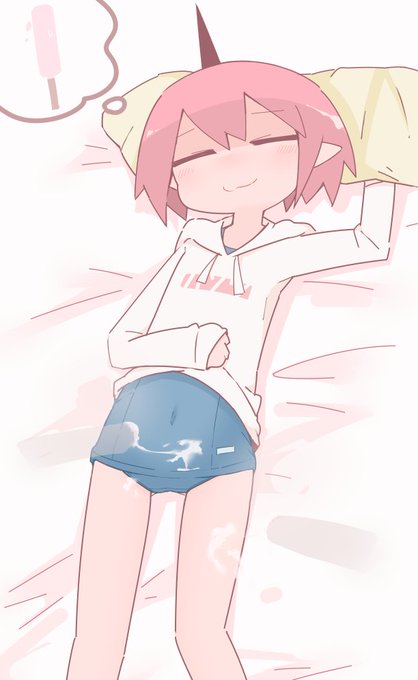 パーカーとスク水とアイスが描きたかった場合の絵 