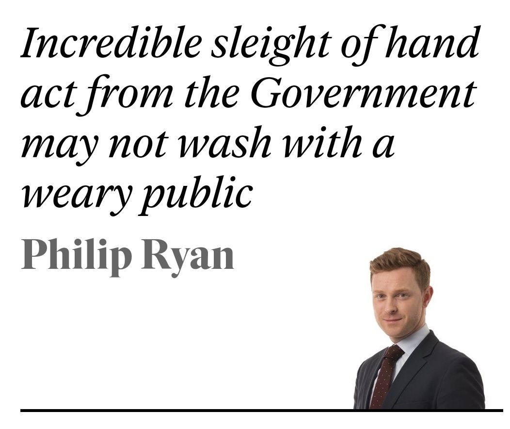caulmick's tweet photo. Make no mistake about it: the Government is trying to pull a fast one. It is effectively gaslighting the public
-@Philip_Ryan

'If only we could all retrospectively fix the rules.'

#Zapponyism 
#HowIrelandWorks 

https://t.co/JvrOYxQmPX https://t.co/HkQCQKIMwC