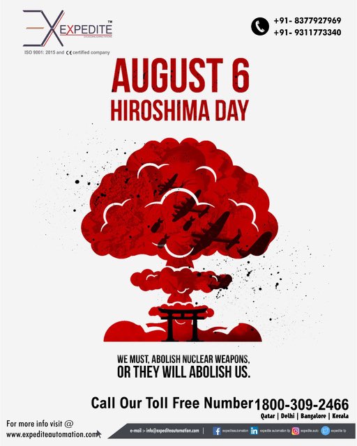 On this 76th Hiroshima Day, let us unitedly stand to stop the use of nuclear weapons, say no to war and let’s work together to spread peace and build a world with no more victims of the tragic nuclear attack. 
#HiroshimaDay #hiroshima