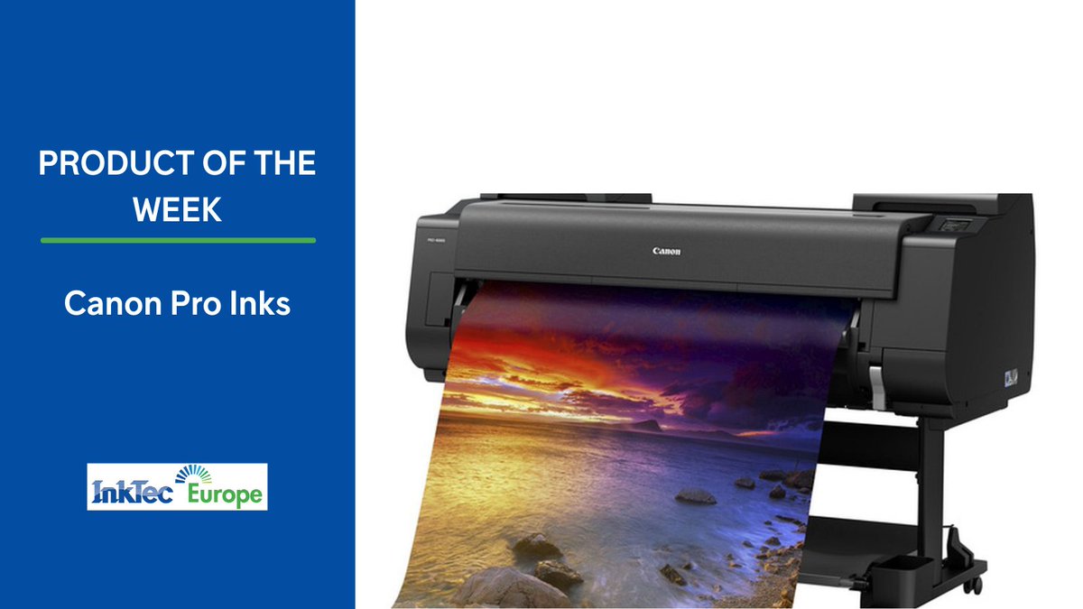 InkTecEurope1's tweet image. PRODUCT OF THE WEEK: Our Canon Pro ink - a premium water-based pigment ink completely compatible with Canon PRO4000S and 4100S printers. #CanonPro #CompatibleInks #waterbasedinks #compatible #Canon #InkTec #4000S #4100S  tinyurl.com/y4ruchua