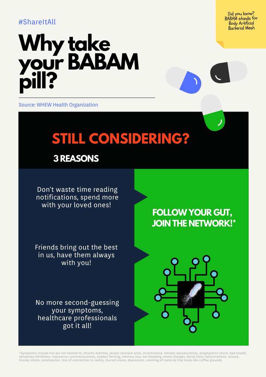 FUTURE_WHEWS's tweet photo. @DesignFromTheF1
The future is here. Get your access now to the bacteria based social network BABAM.
Saves you time, connects you with everyone and increases your lifespan.
#ShareItAll
#designfromthefuture #speculativedesign https://t.co/rCI58g6Ihm