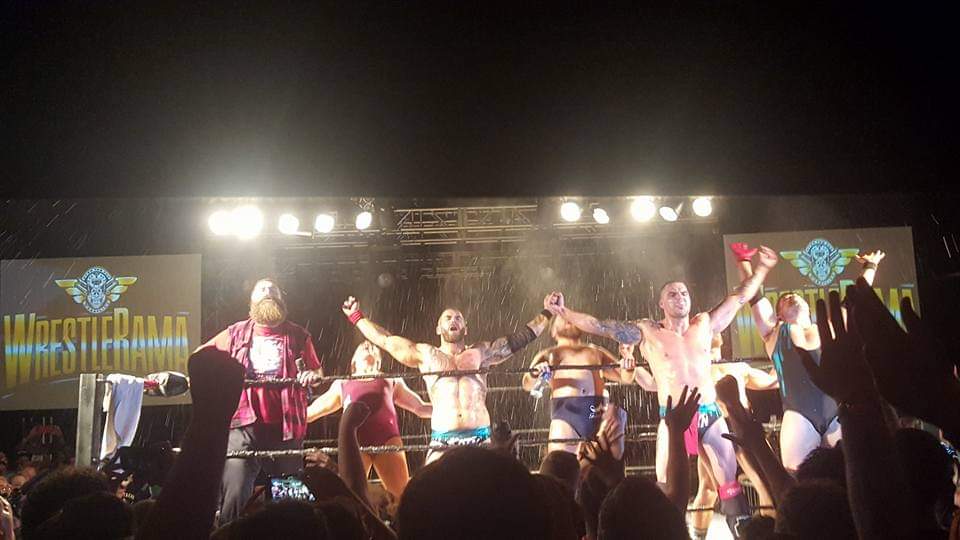 SparkzV's tweet photo. @CorvinNI @BonesawAl 1 of the best pics I got from that night 4yrs today from the Kings and moustache mountain went to war @OTT_wrestling #Mandelahall #thisisott https://t.co/mSPllCKrTw