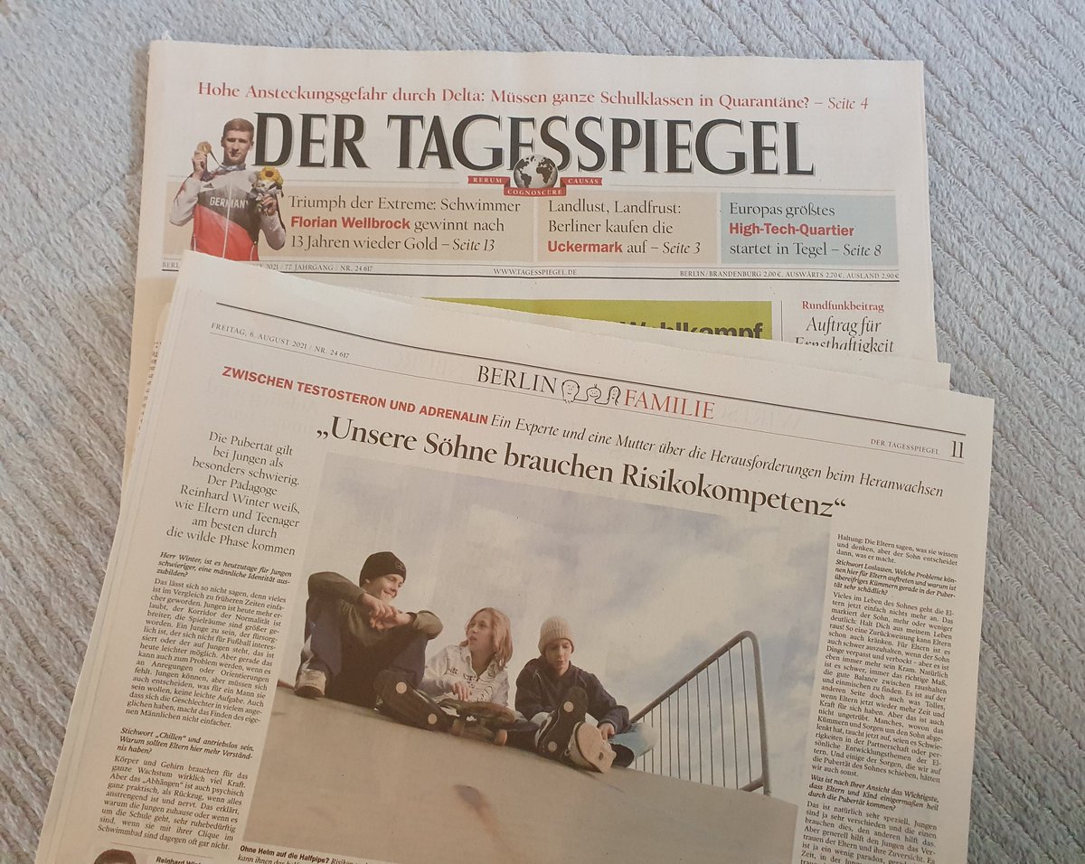 Vielen Dank an <a href="/Tagesspiegel/">Tagesspiegel</a>. Durfte heute auf der Familienseite ein Interview zur Pubertät beisteuern und eine humorvolle Betrachtung meiner 2. Pubertät, auch Älterwerden genannt;) #pubertät #teenager #midlife