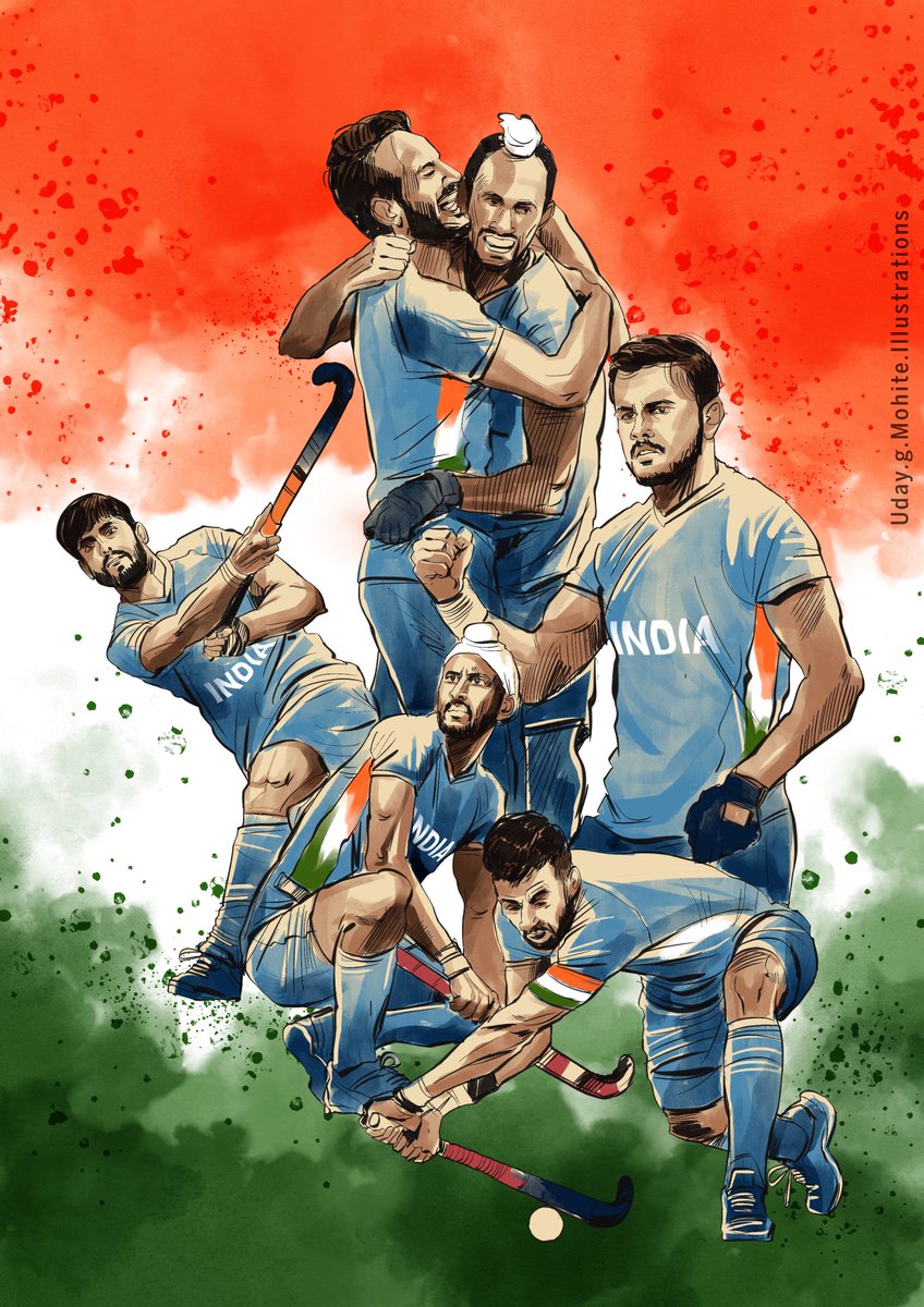 mipaltan's tweet photo. 🇮🇳 𝑰𝑵𝑫𝑰𝑨𝑨𝑨... 𝑰𝑵𝑫𝑰𝑨 🇮🇳

Thank you, to our men’s hockey team for giving us the opportunity to celebrate this historic moment🥉

🎨: @IllustratorUday

#OneFamily #MumbaiIndians #Cheer4India @WeAreTeamIndia https://t.co/0WgsIzKMhS
