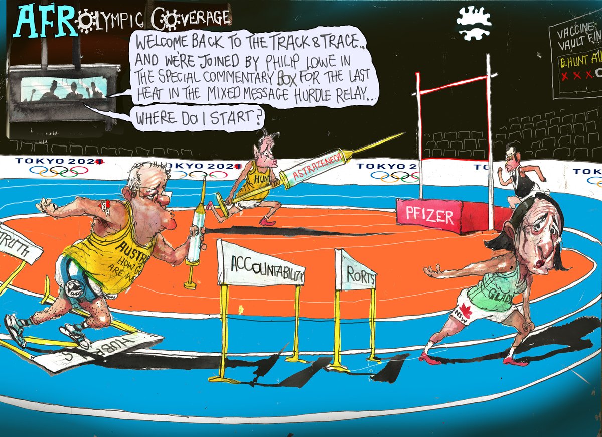 David Rowe excellent Oz Olympics coverage. Today event is the track and trace. The last heat in the mixed message relay.