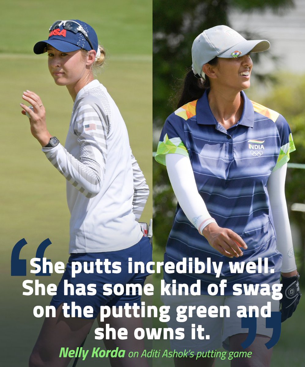 LPGA's tweet photo. Swag like Aditi. 💯

@aditigolf | @NellyKorda | #Olympics https://t.co/kJgHzofRal