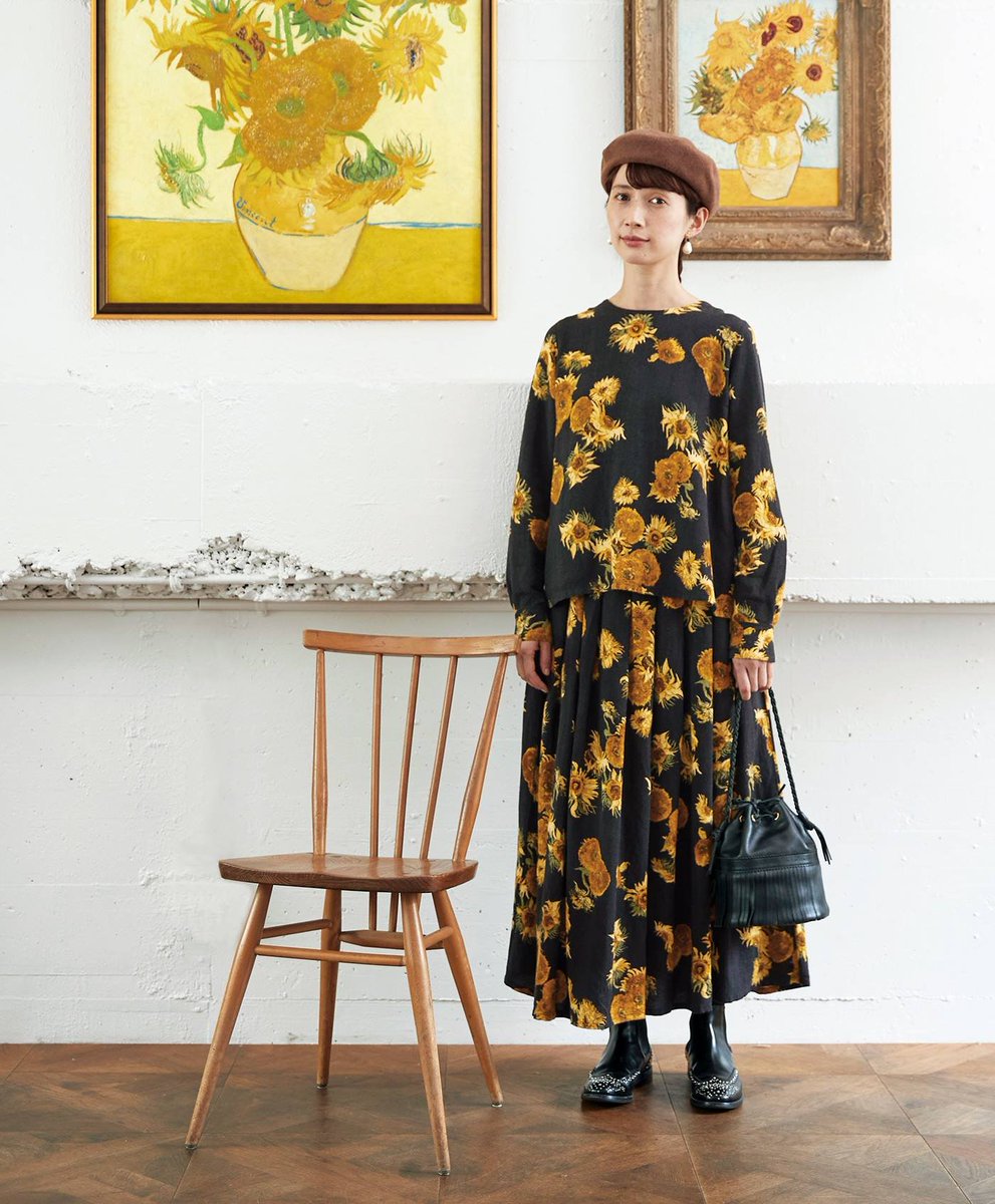 サニークラウズ モネの睡蓮ワンピース フェリシモ フェリシモ