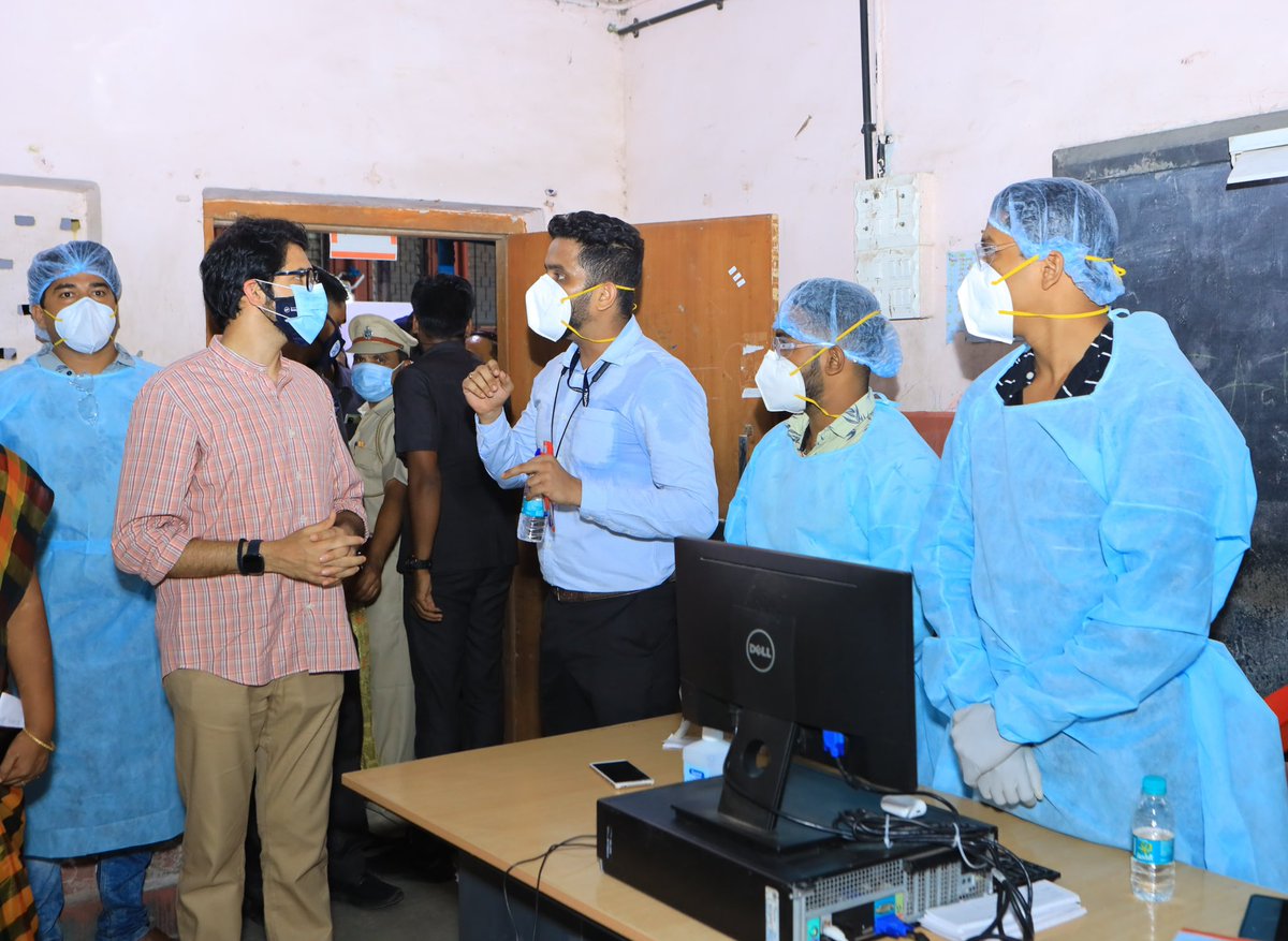 AUThackeray's tweet photo. We are resolute about getting Mumbaikars fully vaccinated, and we are teaming up with private organisations to reach out to more people in lesser time. Paid a visit to the vaccination center for Dharavi residents supported by @JaslokHospital under the CSR initiative of @Citibank https://t.co/BfTpIYcjex