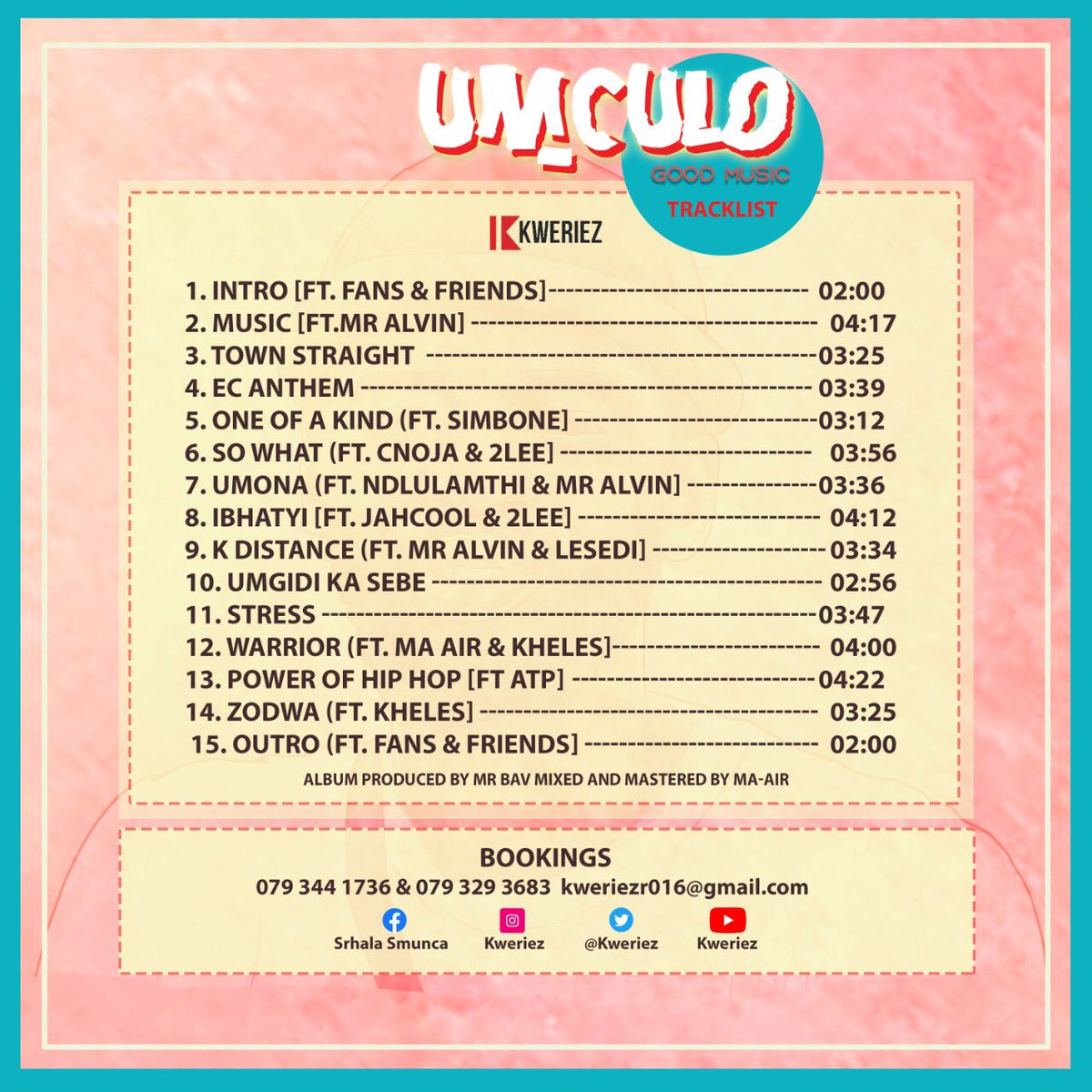 mazibornart's tweet photo. 🔌UMCULO Good Music🔌 by @Kweriez is out now. Get yourself a hard or a soft copy via Whatsapp or Email. For Only R150.  South Africa should be proud of this project, most especially Eastern Cape.

Visuals by @mazibornart 

#EC #SouthAfrica #CapeTown  #Ubusobasekasi #Kweriez https://t.co/uvwlILC8nH