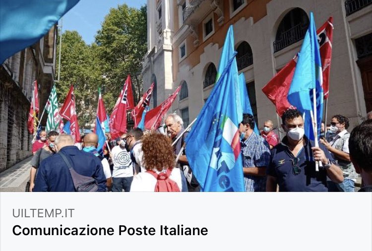 Ieri abbiamo incontrato il vice ministro del Mise, per l’ennesima volta il NO di #PosteItaliane alla nostra richiesta di stabilizzazione degli ex autisti. Leggi il comunicato sindacale: bit.ly/3Ajlld8

<a href="/UILofficial/">Uil Nazionale</a> #UILTemp #somministrati