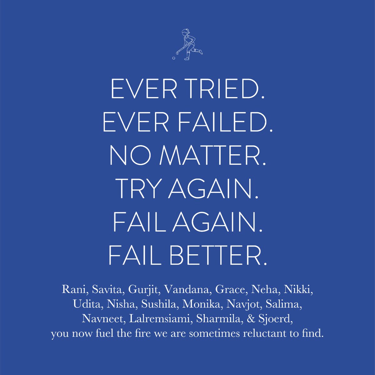 TashaAndGirl's tweet photo. You have shown us the strength to get to where you have gotten to, the will to continue against all odds, and the grace &amp; joy with which you celebrate the work you have put in. The outcome be damned. In our books &amp; hearts, all glory is in getting there.
#IndianWomensHockeyTeam https://t.co/oKkHmtCHRN