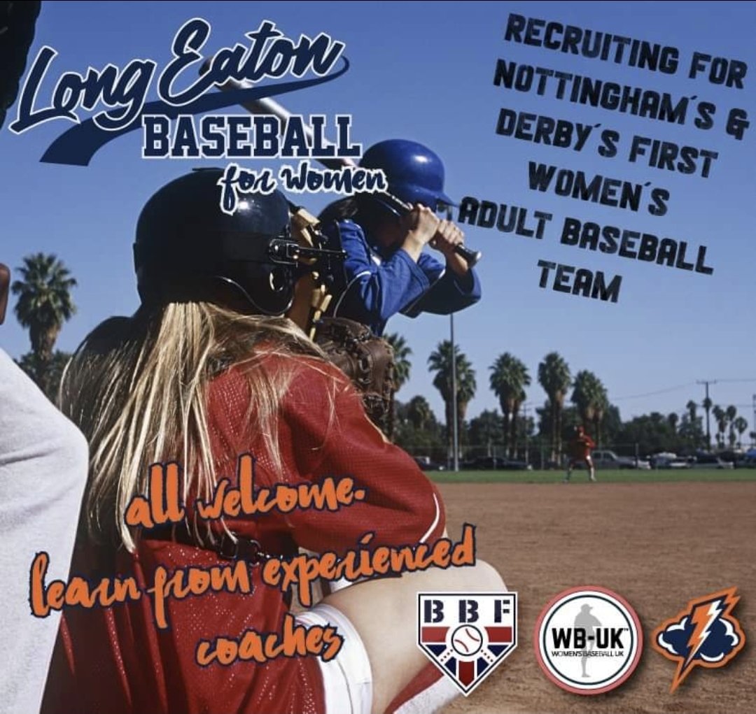 WOMEN'S BASEBALL
We are recruiting players and volunteers for our new women's team.

Learn from experienced coaches, including ex-GB Coaches and players. We welcome players of all experience levels, no prior experience is required.

Register here
forms.gle/PdbyWM1sUxANKU…