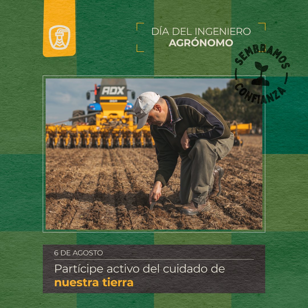 Gracias #Agrónomos por su gran aporte a la mejora de nuestra agricultura. Sigamos sembrando confianza. #DíaDelAgrónomo
