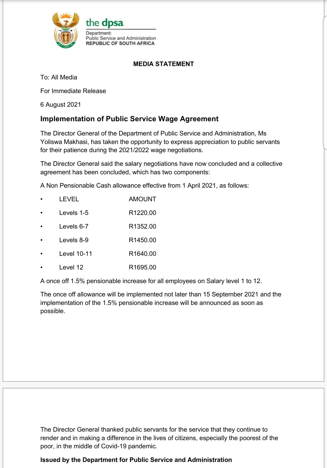 dpsa-rsa-on-twitter-implementation-of-public-service-wage-agreement-thensgza-cpsi-sa-gcismedia-governmentza-yoliswamakhasi-https-t-co-w7qify1wri-twitter