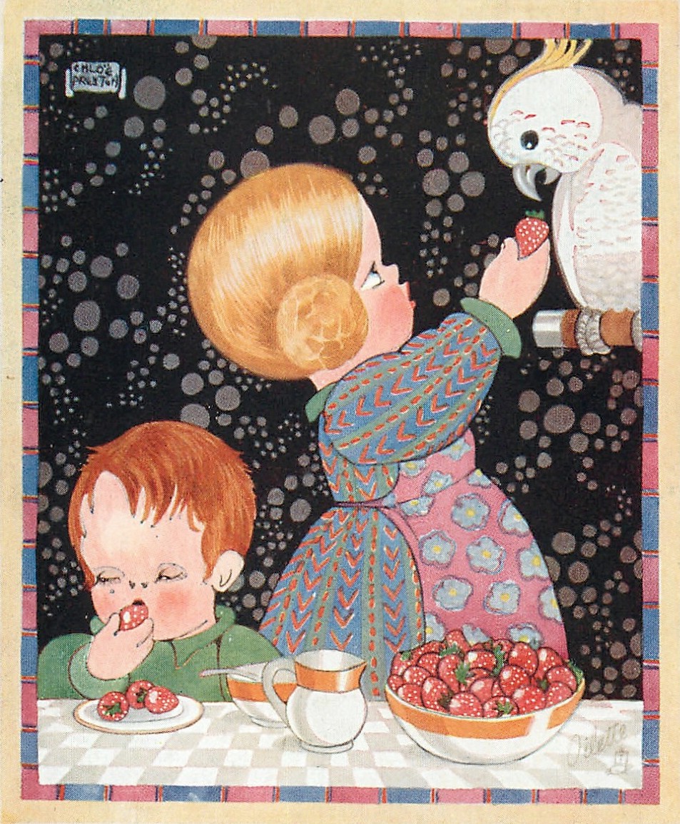 カトウ ニニ 英国のイラストレーター クロエ プレストン 17 1969 1910 1930年代にかけて児童書やポストカードで活躍しました 少し上の世代で Dolly Dingle で有名なグレース ドレイトンなども彷彿とさせますが プレストンのほうがより