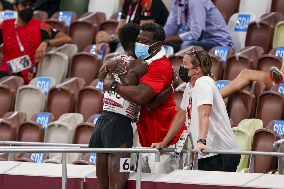 TeamCanada's tweet photo. Post medal feels 🥺

@Moh_Speed wins his first Olympic medal 🥈 https://t.co/QCCE1iGM0P