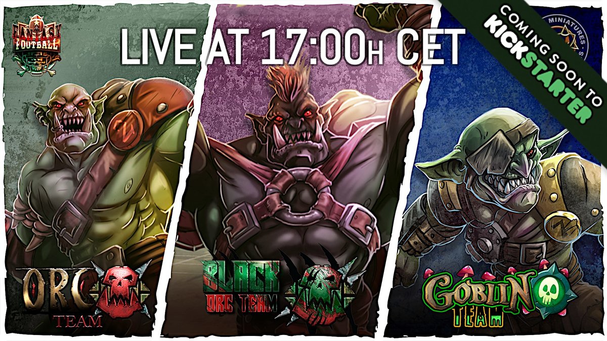 Today is the big day, live at 17:00 CET. Don´t miss the early bird offer during the first 72h

kickstarter.com/projects/willy…

#bloodbowl #orcs #goblins #goblinteam #orcteam #warhammer #paintingminiatures #boardgames
