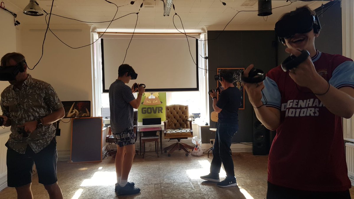 GOVRbrighton's tweet photo. The 5 stages of a first VR experience:

🤔 – scepticism 
🤯 – mindblownment 
🤣 – giggle fits
🙊🐷😹 – discovering avatars
🤣 – more giggle fits… https://t.co/w5ZQOhZGl9