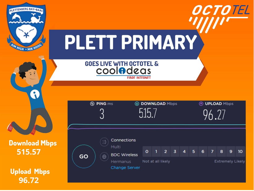 Octotel_fibre's tweet photo. Plett Primary School Goes Live With Octotel Fibre #octotelmagic https://t.co/YNFq3nvqjc