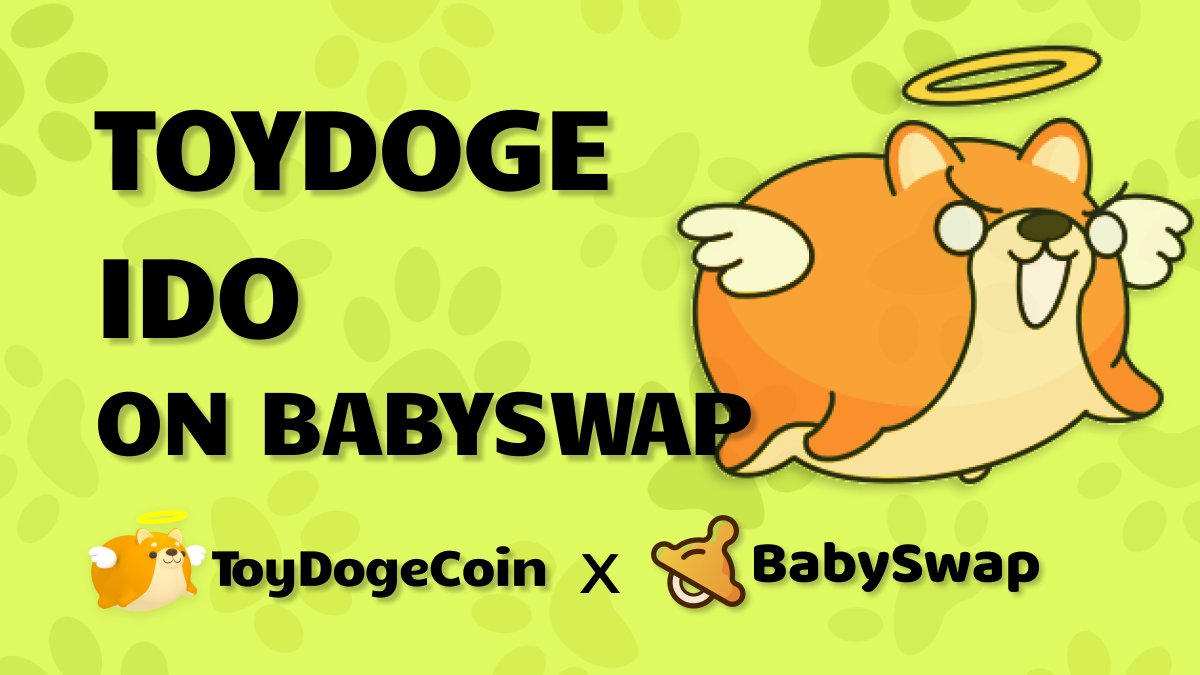 #ToyDoge IDO will be on @babyswap_bsc ! SO HONORED! 🌟$TOYDOGE🌟 MarketCap: $100K IDO Hardcap: 50,000 USDT Maximum to participate per address: 100 USDT Time: 11:00 AM Aug 11 (UTC) You don't want to miss this gold #IDO home.babyswap.finance/ido