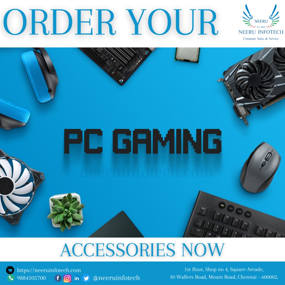 NeeruInfotech's tweet photo. Order your PC Gaming Accessories Now!
Accessories for a better gaming experience!
https://t.co/eP7vCU2lKh
.
.
.
.
#NeeruInfotech #pcgamerlife #pcgaminglife #pcgamingbuilds #gamingaccessories #gaminggear https://t.co/uiNw1MfyiQ