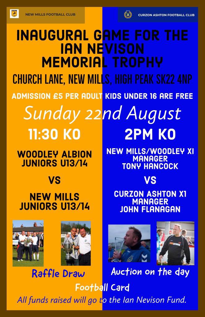 This will be a fantastic day and it would be great to see a strong turnout from our Woodley Albion football family. 

Looking for sponsors (main event, match ball &amp; programme), auction and raffle donations and volunteers. 
Any support greatly appreciated. Contact <a href="/mikebarbermcfc/">Mike Barber</a>
