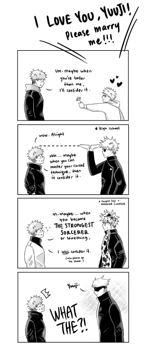 五悠 | Goyuu | Age reversed
Original comic idea by apitnobaka