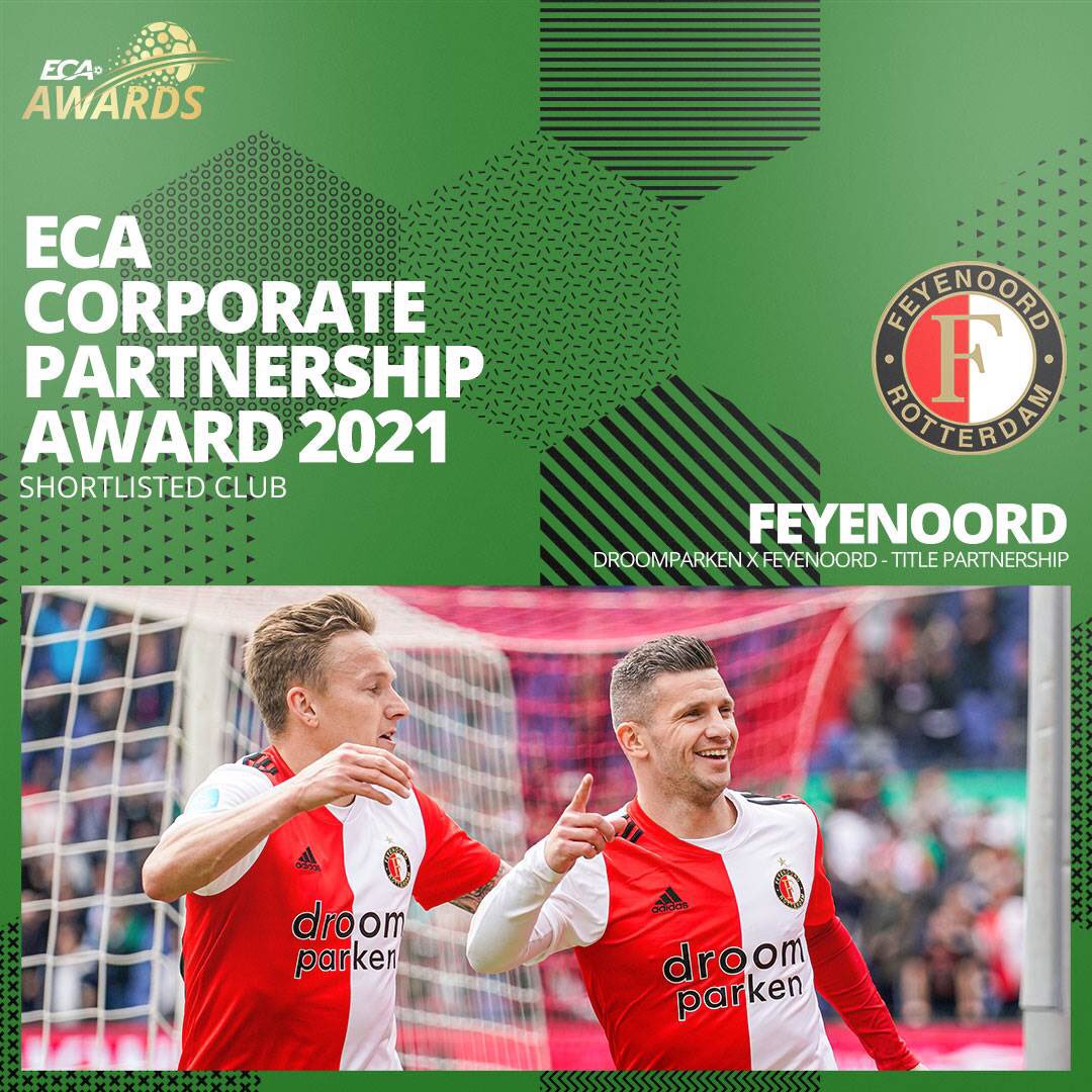 Nu ook Europese waardering voor het partnerships van EuroParcs en Feyenoord! 

Nominatie voor de @ECAEurope Corporate Partnership Award met de Droomparken x Feyenoord case. Bekendmaking van de winnaar op 6-7 september…