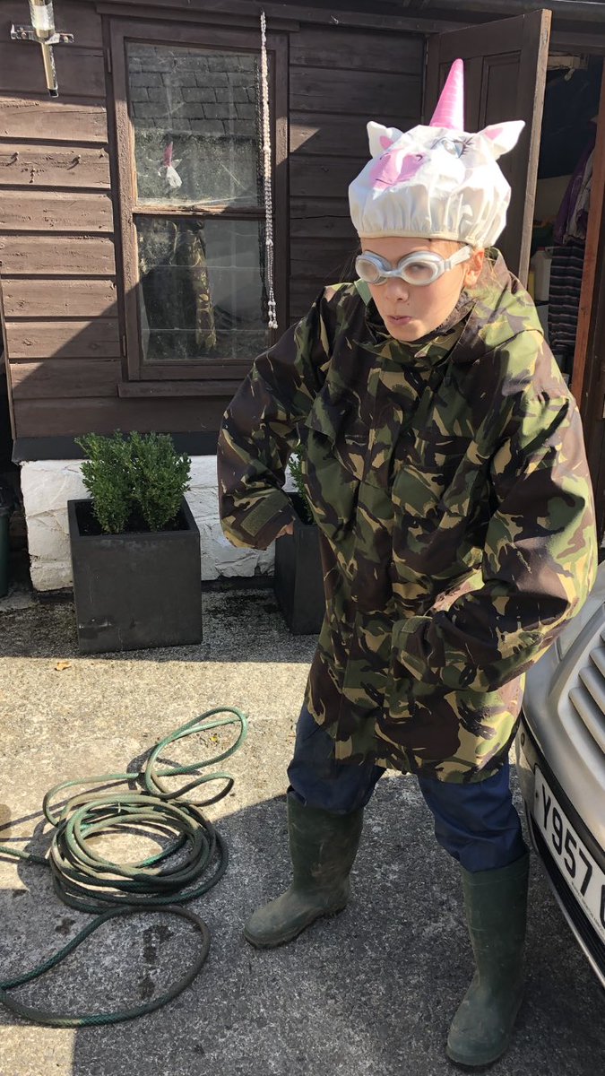 We are heading to ⁦<a href="/festivalwickham/">Wickham Festival</a>⁩ today.  ‘Preparation is key people’ Our daughter Poppy has grown up in muddy festival fields. Here she is styling out this years festive armour . #festivals