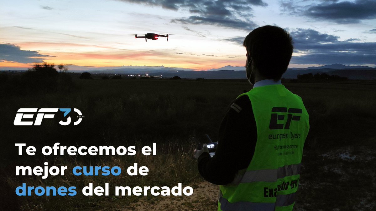 EuropeanFlyers's tweet photo. Hay muchos cursos de drones, pero ninguno como nuestro Curso Piloto Profesional de Drones – UPC.  ¿Por qué  es el mejor y el más completo del mercado? Descúbrelo en ➡ https://t.co/YYWsioKXKS #dron #trabajo #EuropeanFlyers #EF #escuela #pilotos #uas #drones #pilotodrones https://t.co/BWJrufOtxe