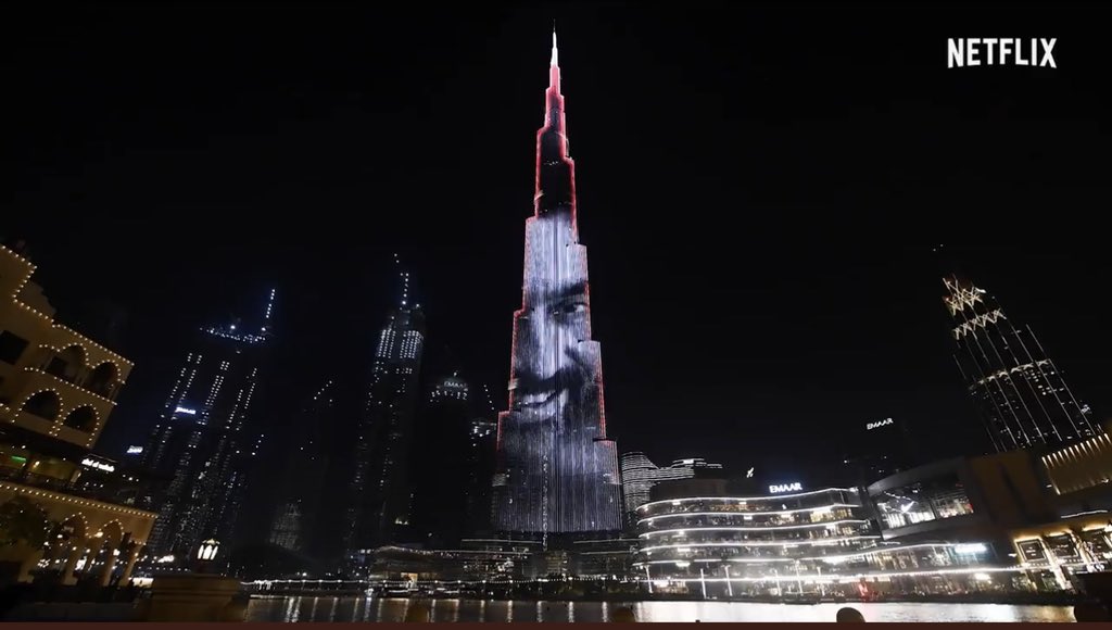 ManobalaV's tweet photo. .@Suriya_offl becomes the 3rd actor from India to be featured in Burj Khalifa. 

#ShahRukhKhan and #KichchaSudeep are the first two. https://t.co/Qdgg0tGhQk