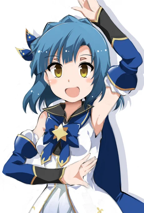 これはイベのSDが可愛かったから描いてみたら思いの他シュールなポーズになってしまったトゥインクルリリー七尾百合子 #ミリシタ 