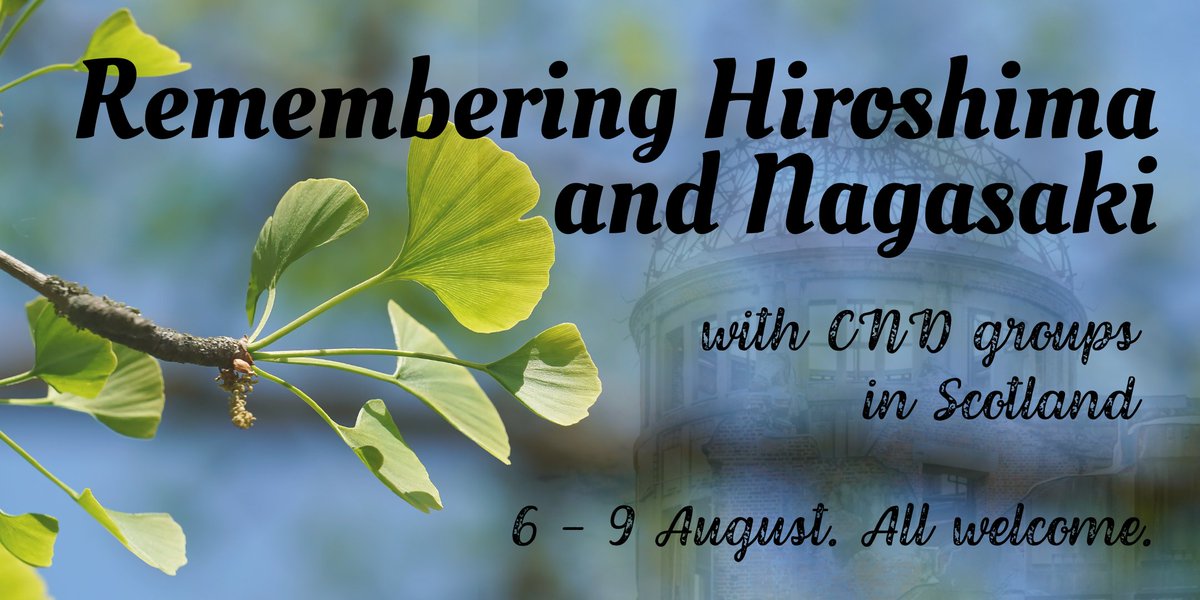Today, 76 yrs since the first nuclear bomb was dropped, we remember the victims of the #Hiroshima &amp; #Nagasaki bombings, and stand with them to call for an end to all nuclear weapons everywhere.

Find a local remembrance event, or join us online on Monday: banthebomb.org/index.php/news…