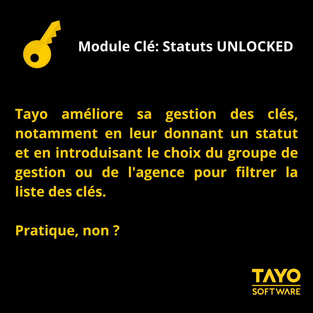 Tayo simplifie votre quotidien : contrôlez le statut de vos clés en un coup d'oeil, et ce depuis votre smartphone, tablette ou ordinateur !

#tayosoftware #vdtech #innovation #digital #realestate #immobilier #propertymanagement #swissmade