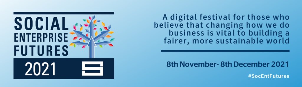 Social Enterprise Futures is a digital festival for those who believe that changing how we do business is vital to building a fairer, more sustainable world.

Register today with <a href="/SocialEnt_UK/">Social Enterprise UK</a>