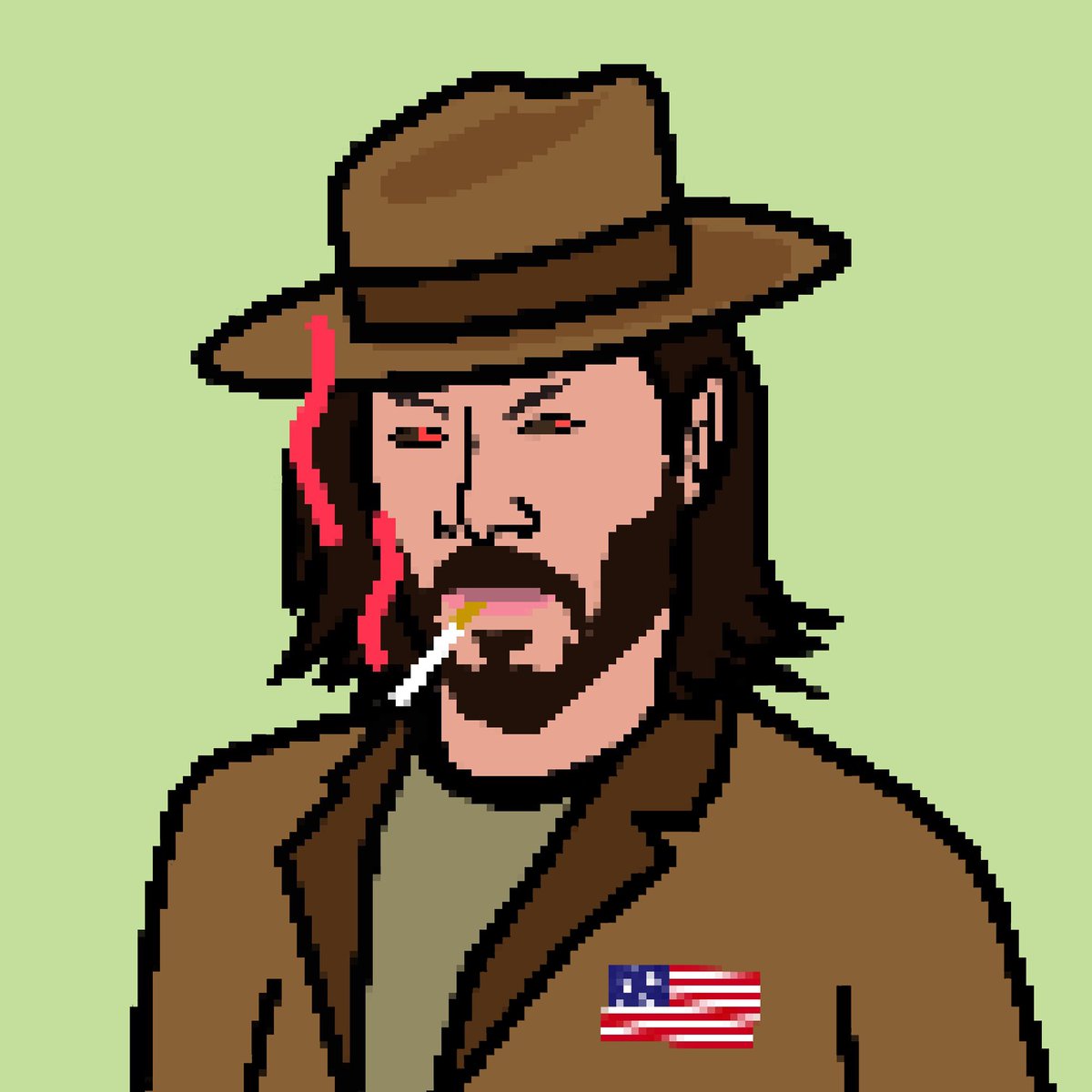 CryptoReevers's tweet photo. CryptoReever #25 Wick as the true American cowboy https://t.co/bwiJXN16jw #OpenSeaNFT #nftart #CryptoReever #CryptoReevers #NFTcollection #NFTcollectible https://t.co/RHO2d2r2PA