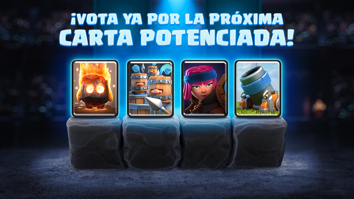 🗳️ ¡ES HORA DE VOTAR! 🏃💨

Ve a la sección “Novedades" en el juego para elegir cuál de estas 4 cartas quieres potenciar. 👇