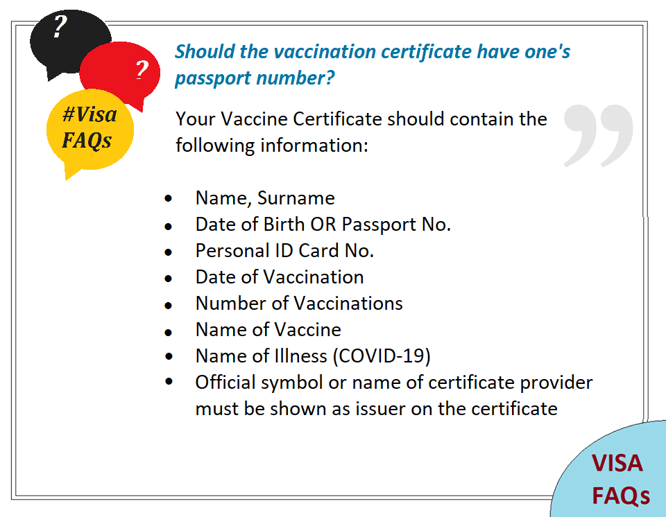 GermanyinMumbai's tweet photo. #GermanyVisa "Should my vaccination certificate have my passport number?"
Your #VisaFAQ answered: https://t.co/QOeVU8yUJK