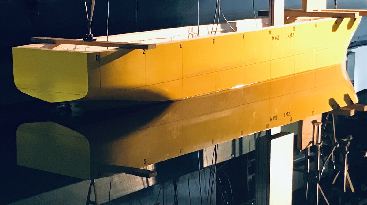 We have finalized our preliminary Gate Rudder design for our target vessel.  We are currently conducting self propulsion towing tank tests with a 4m model to validate and confirm CFD predictions. #engineering #sustainableshipping #marinepropulsion #GateRudder #Hydrodynamics #EEXI