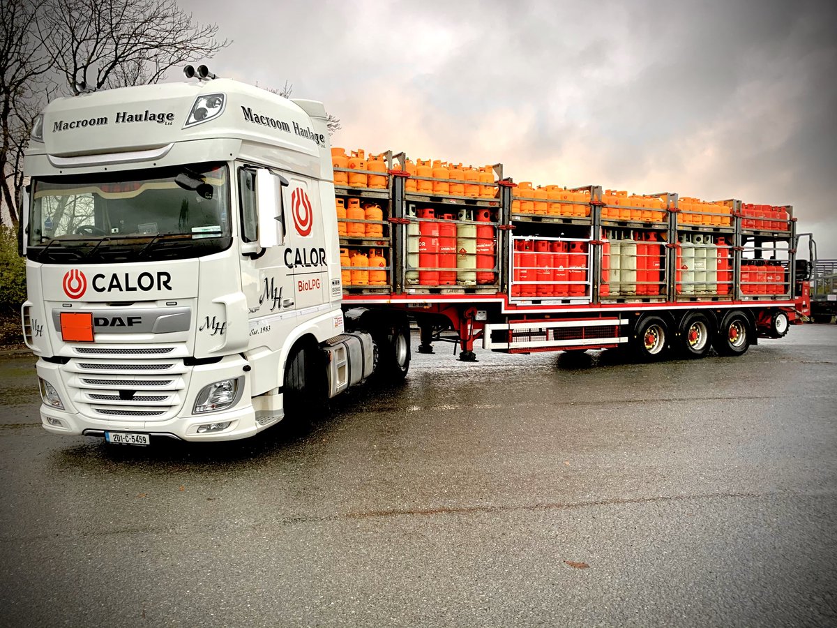 calorireland's tweet photo. Congratulations to our main cylinder haulier, Macroom Haulage Ltd. who has recently been awarded the Trucksafe Gold Standard by Freight Transport Association (FTA) Ireland. Huge Congratulations to the entire team on their fantastic achievement.
#CalorCustomer #TrucksafeStandard https://t.co/YZBZ7xSNz6