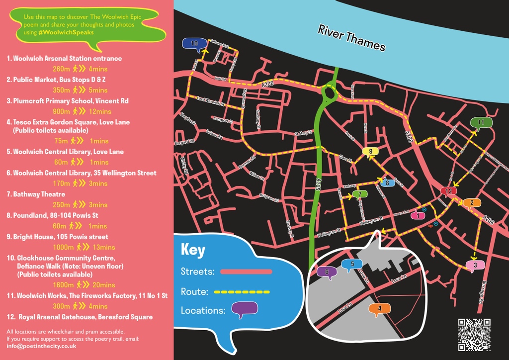 We’re thrilled to unveil “The Woolwich Epic” TODAY with @revolyoutionldn @PoetintheCityUK and @royal_greenwich: a brand-new poem, poetry trail and film celebrating the local heritage of Woolwich High Street. Explore our #WoolwichSpeaks project here: poetinthecity.co.uk/woolwichspeaks