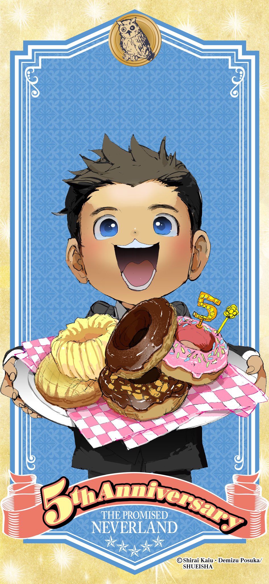 約束のネバーランド 公式 約ネバ 生誕5周年記念 出水先生描きおろし壁紙プレゼントweek ６日目は フィル ラストとなる明日もお楽しみに T Co Bjatxwji3n Twitter