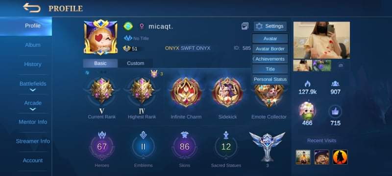 Rye_Cullen's tweet photo. @JoshCullen_s M5 this season

Ml id: 585887441  yung m5

May smurf epic meron 

Epic acc id : 793105843 https://t.co/FLznaYf5kE