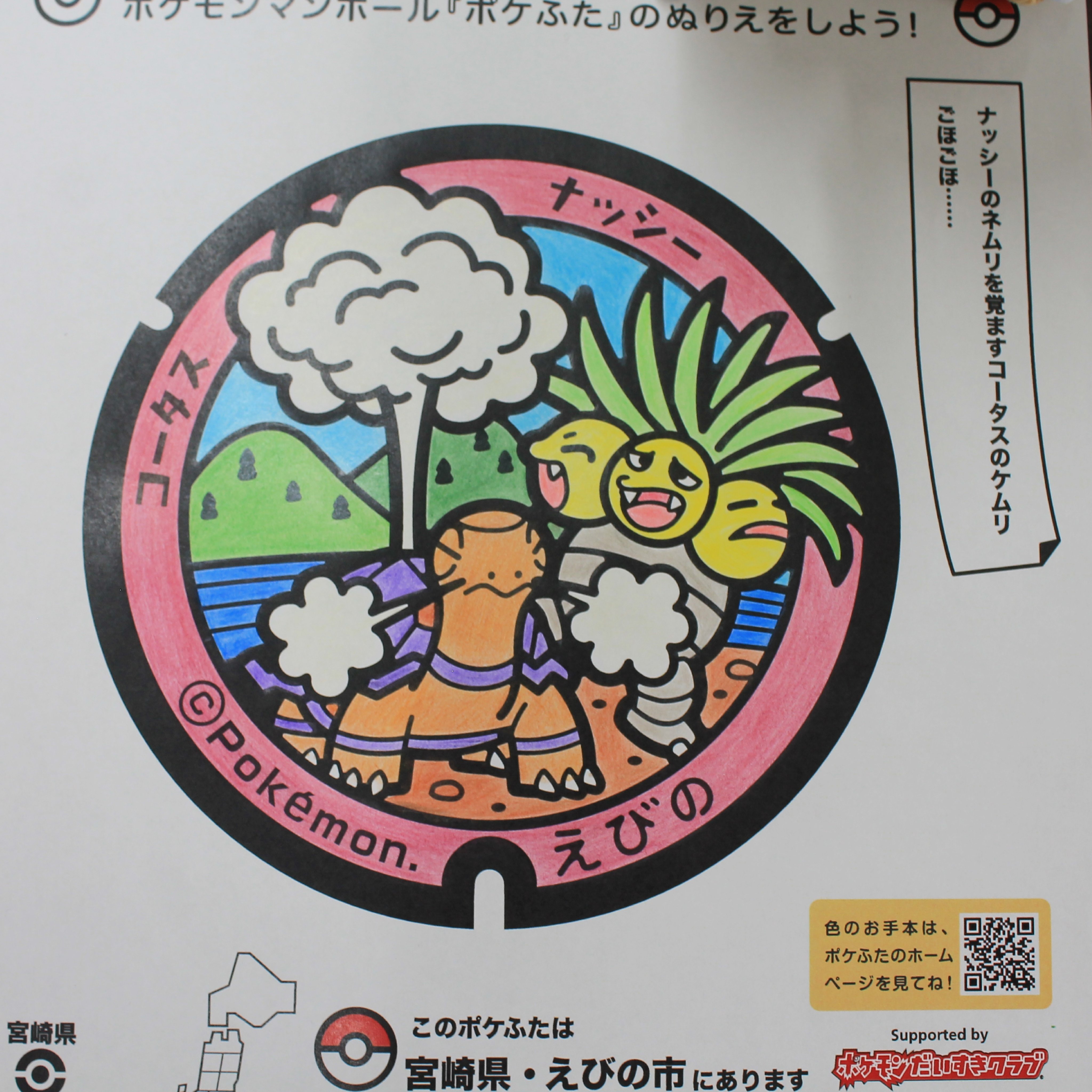 Twitter 上的 ナッシーリゾートin宮崎 公式 本日8月8日は 山の日 ですね 宮崎県 えびの市 の ポケふた には 宮崎県と鹿児島県の県境に広がる 霧島山 と ポケモンのコータス そして ナッシー が描かれいます 地域の特色とポケモンの特徴が合わさって