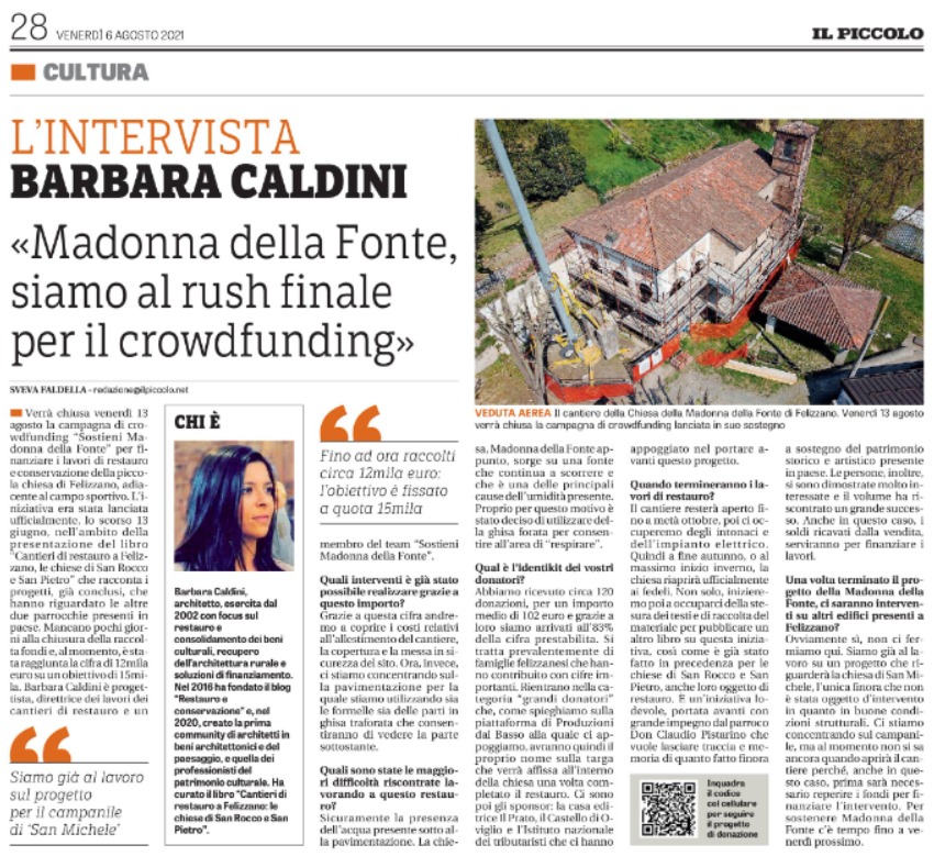 MadonnaFonte's tweet photo. Siamo al #rushfinale il prossimo 13 agosto la campagna #crowdfunding #SostieniMadonnadellaFonte terminerà.

▶️ abbiamo raccolto oltre 12mila euro su 15mila di obiettivo, manca davvero poco
▶️ ecco il link alla nostra pagina su @betapdb 
https://t.co/ie9vTOjcHA https://t.co/Ubh5IjREHw