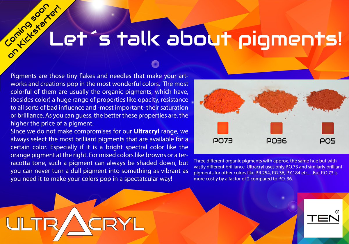 ultracryl's tweet photo. For all those who are interested in insights about colors and want to know more about pigments, we started our series 'Let's talk about pigments' with part 1.
#ultracry #acrylicpaint #harmlessacrylics #brushlicker #brushlicking #minipainting #tabletopgames #3dprinting #dnd #40k https://t.co/90v3OIudl4