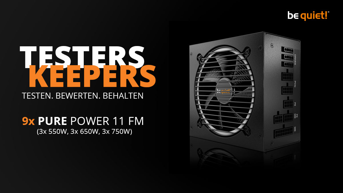 Mindfactory_de's tweet photo. Testers Keepers mit be quiet Pure Power 11 FM
Jetzt Produkttester werden!
Alle Infos und die Möglichkeit sich zu bewerben, findet Ihr auf unserer Aktionsseite.
#produkttester #testenbewertenbehalten #testerskeepers https://t.co/0LfloDKkFz