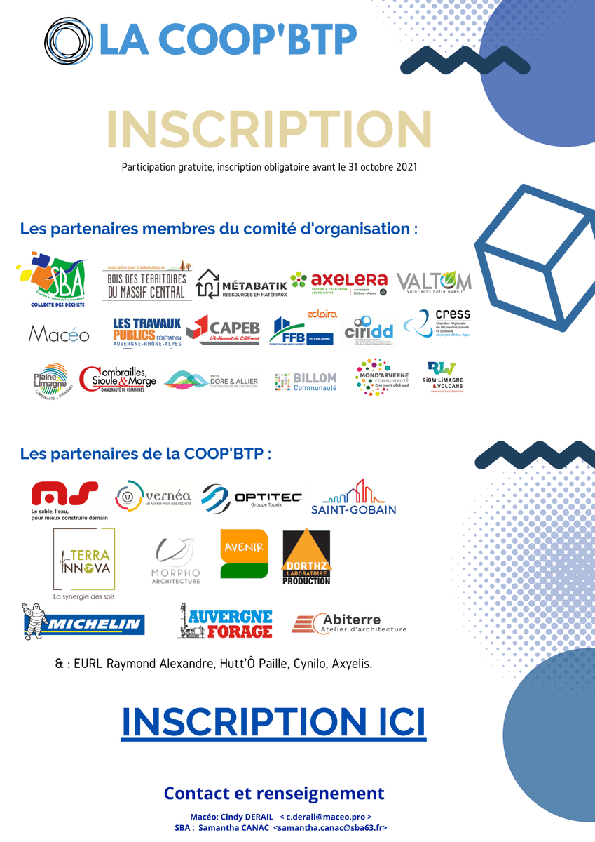 certif_BTMC's tweet photo. 📅Du 15 au 19 novembre c'est la #CoopBTP ! Une semaine avec les acteurs du #BTP et de l'#économiecirculaire.

🗨️Retrouvez-nous aux côtés de @BillomCo et #Macéo pour parler #approvisionnementdurable. 
👉Inscriptions sur https://t.co/GxZxwxinL1 https://t.co/HFyf52woQ0