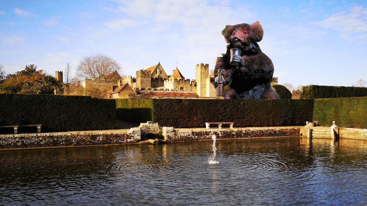 PenshurstPlace's tweet photo. @ECMFCM Our contribution to #GiantObjectsOnMuseumsDay, the mechanical Drinking Bear from our Toy Museum - feed him a 2p and he'll drink from his cup.
Sidenote, the red eyes made him quite popular with @YorkshireMuseum's #CuratorBattle for #CreepiestObject! https://t.co/4Dh4wCZxRB
